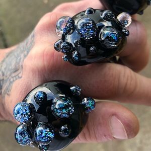 26mm black with crushed Opal